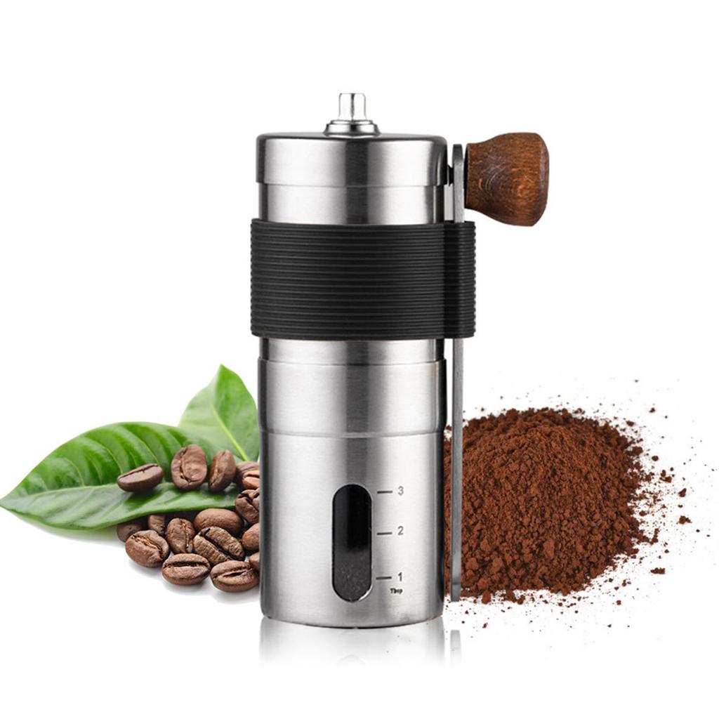 Manual Coffee Grinder Adjustable Particles Size Stainless Steel Coffee Bean Grinder for Household Stainless Steel Coffee Grinder