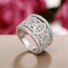 Luxury, Exquisite, Elegant, Full Diamond Zircon Micro Inlaid Ring, European and American Fashion Party Engagement Ring