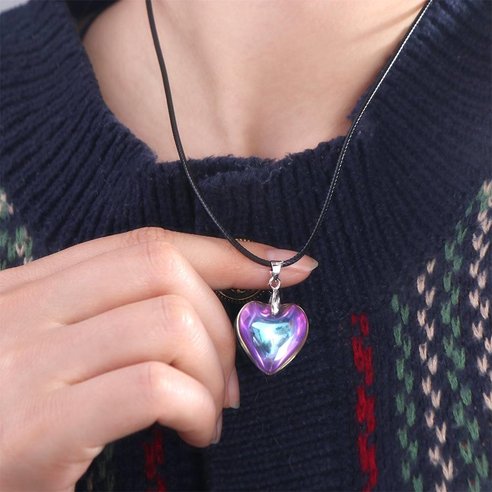 

Punk Heart Crystal Necklace Gothic Heart Necklaces Choker Small Heart Red Heart Pendant Women Men AB