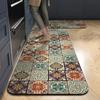 Non-slip PVC Kitchen Floor Mat Waterproof Oil-proof Leather Rug American Retro Home Decoration Long Foot Mats