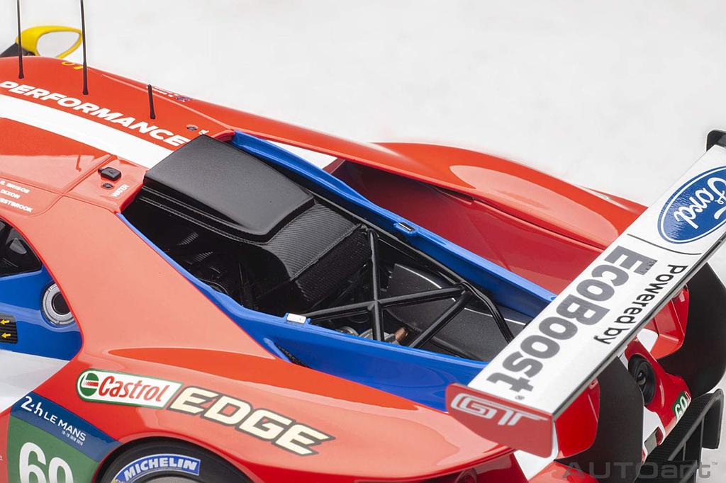 AUTOart Scale Scale Model Kit Ford GT 2016 3rd Place In the LMGTE Pro Class At the 24 Hours of Le Mans In 2016 1/18 81612 #69,