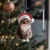 2D Charming Acrylic Cat Decor Christmas Trees Cars Perfect Gift Friends Family No Power Required Party Holiday DIY Decor