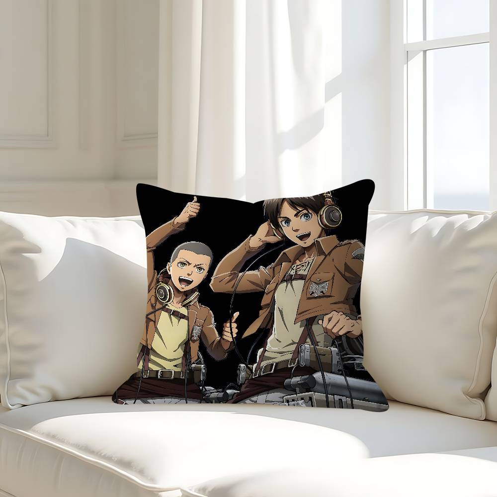 Anime Attack ON Titan Kuddfodral Avtagbart Tvättbart Kuddfodral – Mjukt Linne för Alla Årstider