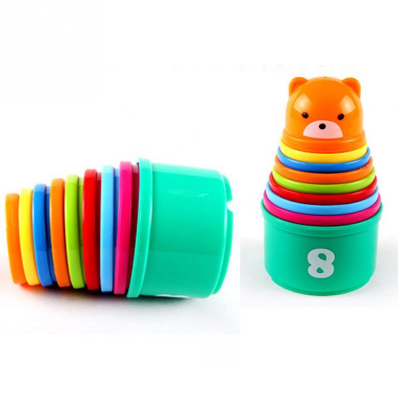 9ks Vynikající Baby Děti Děti Vzdělávací hračka Nová budova Puzzle Figurky Písmena Skládací pohár