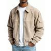 Herren S Vintage Korduroy Freizeit Langarm Tasche Jacke