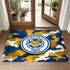 Leicester City Football Design Crystal Velvet Rug Soft Decorative Mat for Bedroom Entrance