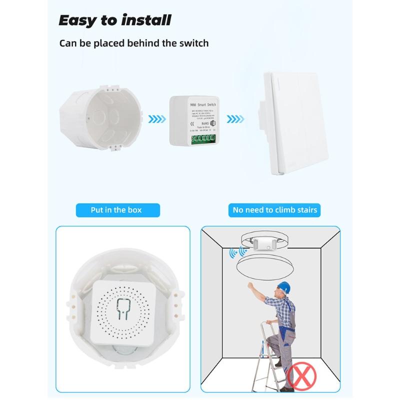 10A/16A Wifi Intelligent Break Device Wifi for Smart Switch with Voice and App Control for Alexa Google-home for Smart S