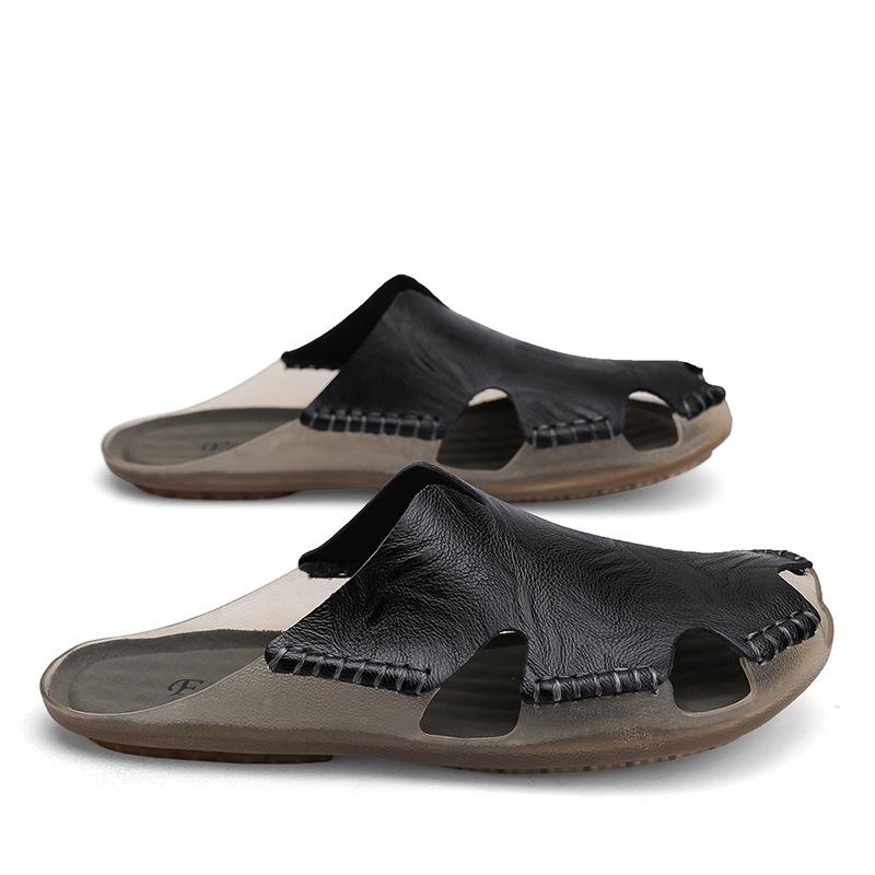 Cross-border men's foreign trade explosion 2025 summer new men's trend slippers casual breathable large size soft bottom slippers