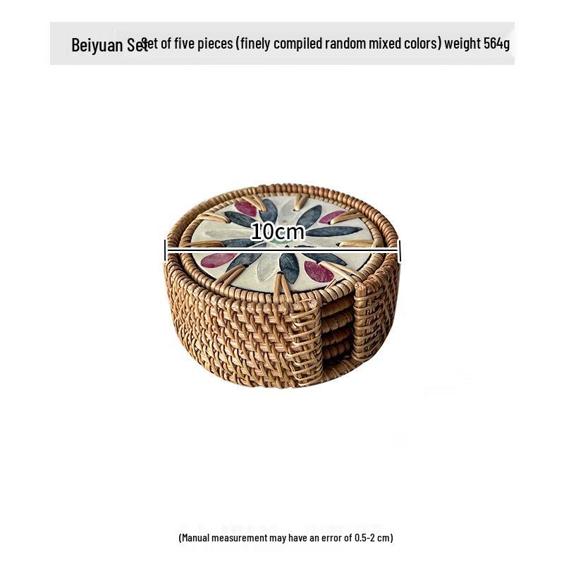 Southeast Asia Shell-Insulated Teapot, Teacup & Coaster Set for High-End Hotels and Restaurants