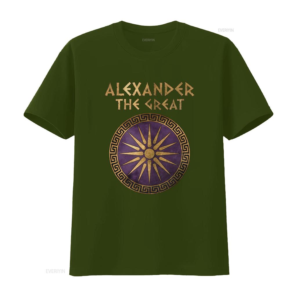 Alexander the Great Ancient Makedon Phalangite Shield T Shirt vintage Washed homme designer clothes streetwear Slightly fashion