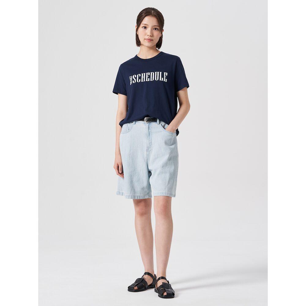 8SECONDS Supima Lettering Short Sleeve T-Shirt Navy (324742Ly1R)