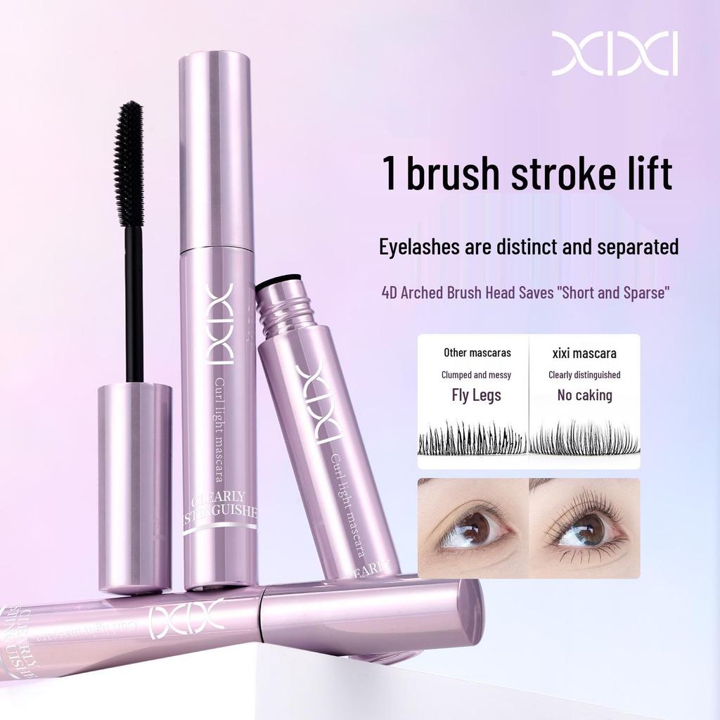 Xixi Curling Lightweight Mascara: Thick, Root-by-Root Definition, Smudge-Resistant, Easy-to-Use, Ideal for Students.