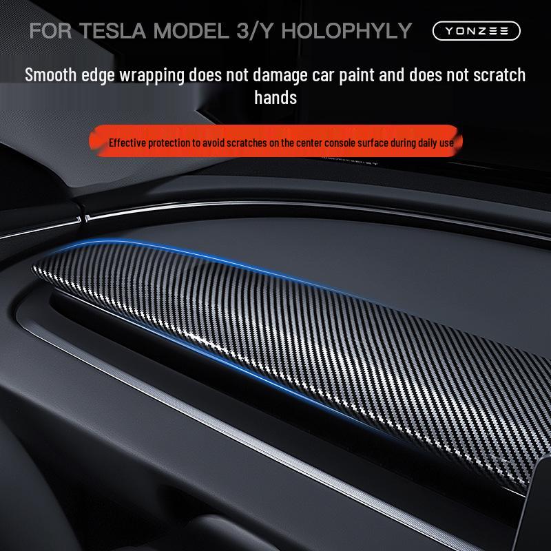 Tesla Model 3/Y Dashboard Decorative Protection Strip Panel Stickers