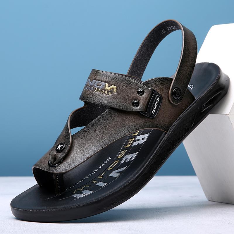 Flip-flops for Men Wear Anti-skid Beach Shoes Outdoors In Summer for Men To Drive Anti-skid Spring and Autumn Super Fiber Casual