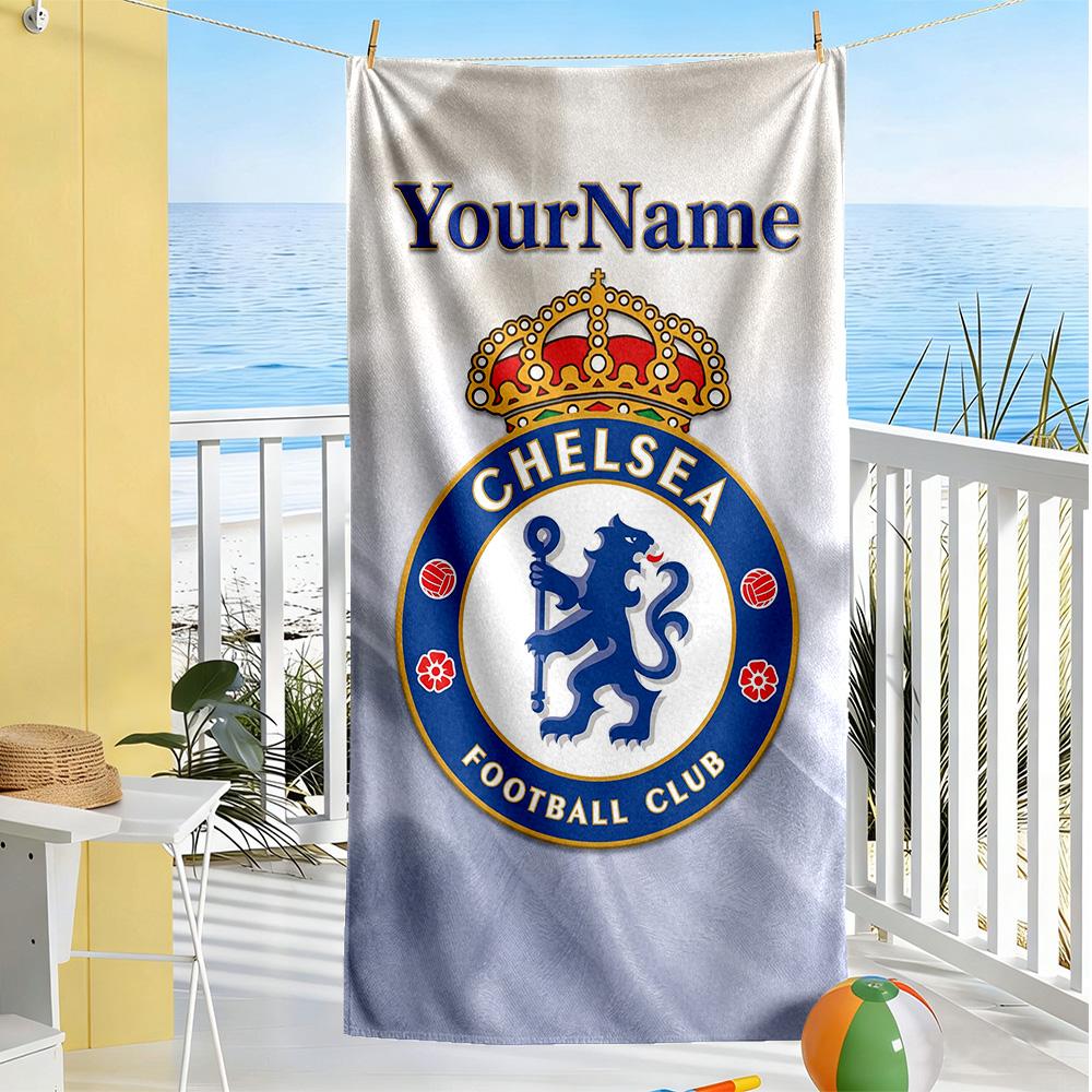 Chelsea Customize Text Beach Towel Super Soft Microfiber Quickdry Fabric Suitable for Sports Travel Swimming Yoga Bathroom Beach And Pool