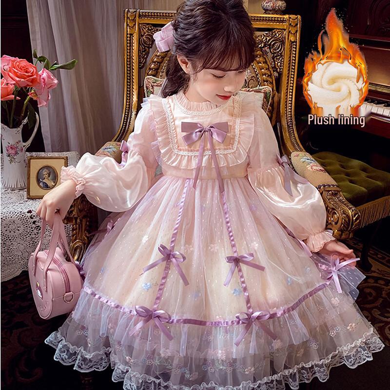 

Anniyouer Girls Winter Lolita Princess Dress 110
