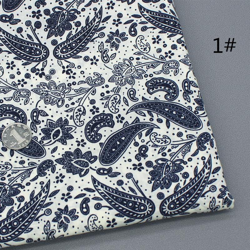 147x100cm Estilo Pastoral Floral Tela de Algodón Vintage Material de Costura para Ropa Telas de Popelina Para Patchwork Hecho a Mano DIY