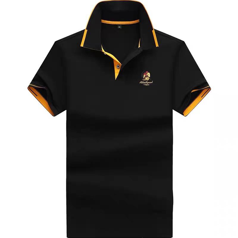 TrendHub New Mens Short Sleeve Polo Shirt Mens Embroidered Top Clothes Men's Business Casual Polo Shirt