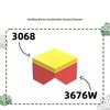 MOC 10PCS 3676W Special Concave Angle Reverse 4 Holes Building Blocks Kit House Part Bricks Particle Toy Children Birthday Gifts