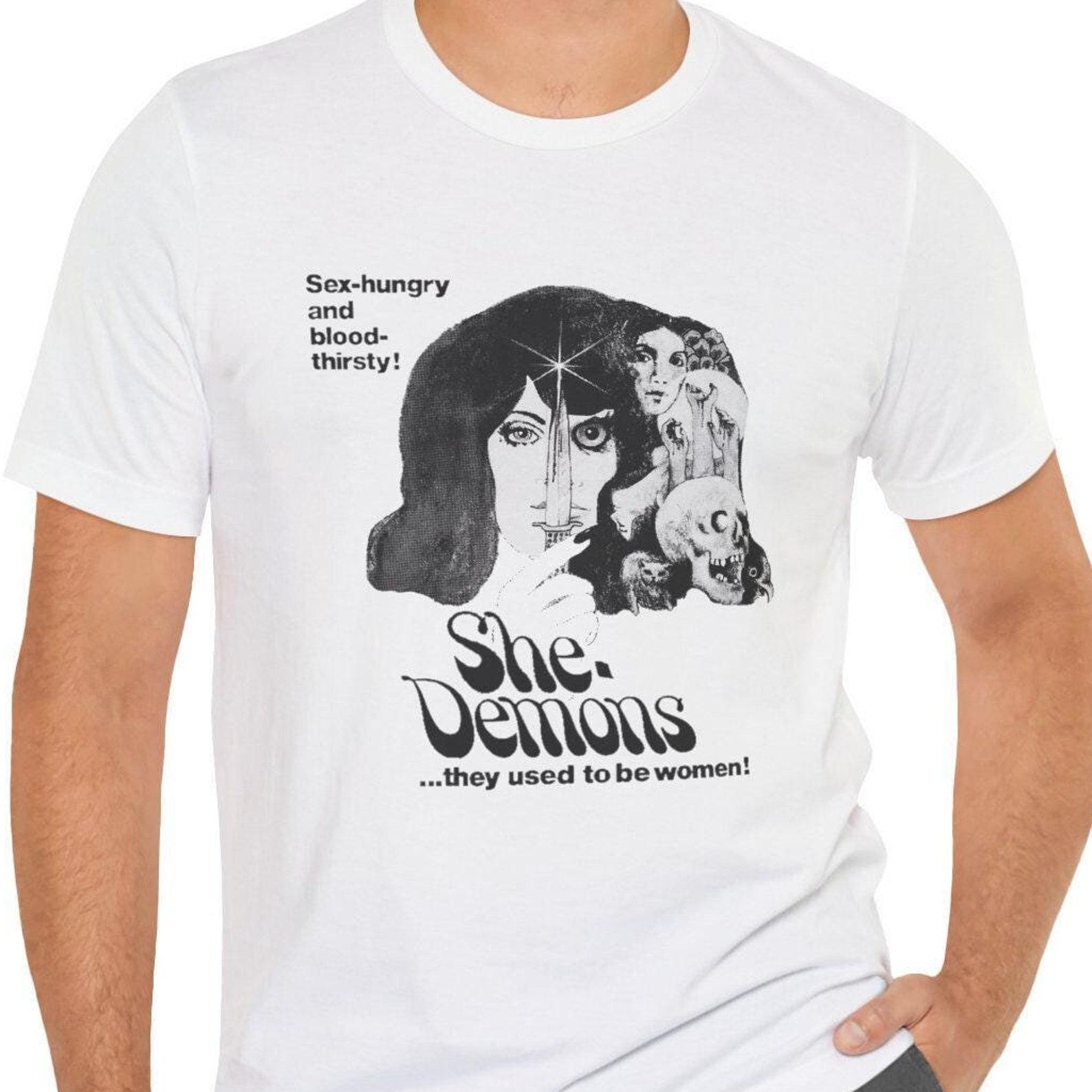 She Demons T-Shirt White Short Sleeve Movie Tee 2XL