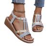 Plus Size Shoes for Women Summer 2026 Platform Wedges Rhinestone Elastic Band Sandalias De Mujer 35-43 Women Sandals