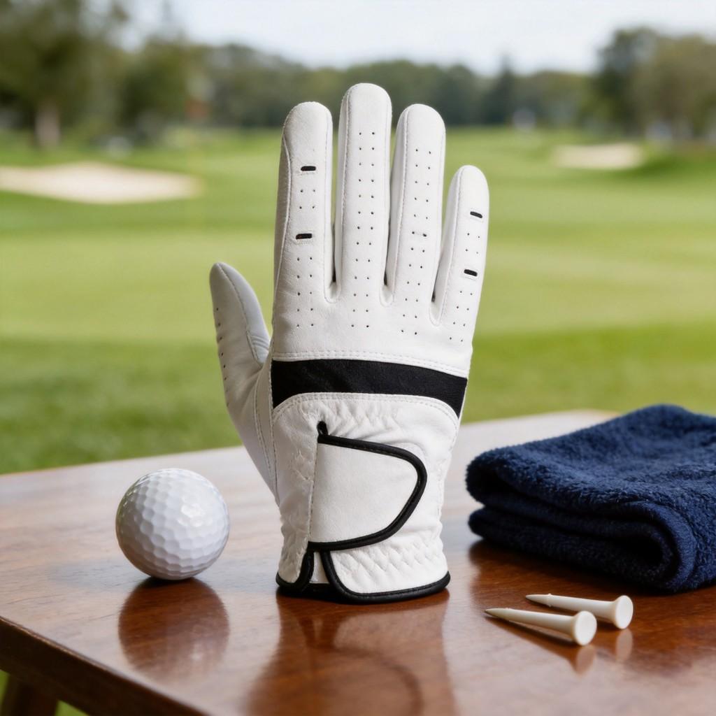 Leder-Golfhandschuhe für Damen und Herren mit atmungsaktivem PU-Material für Outdoor-Sport und Sonnenschutz