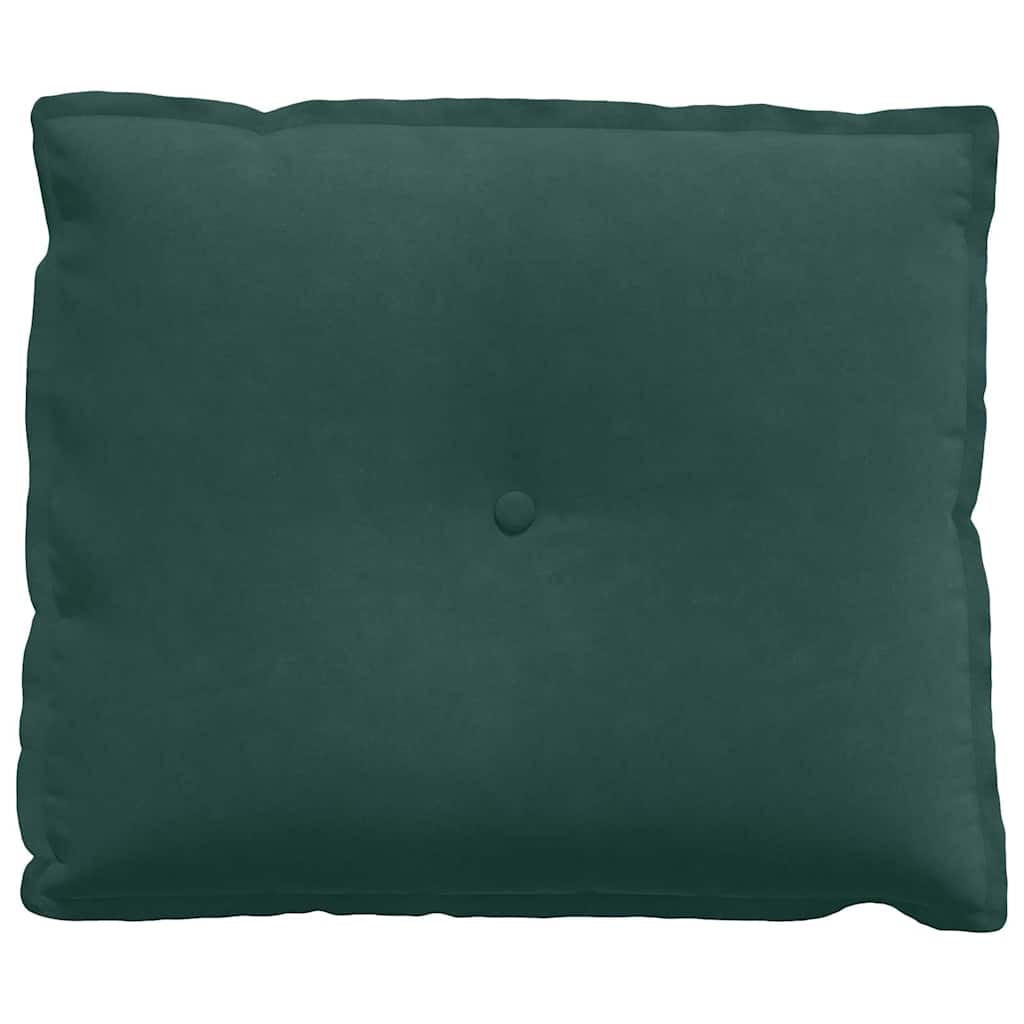 Back Cushion Dark Green 60 x 50 cm Cord Fabric