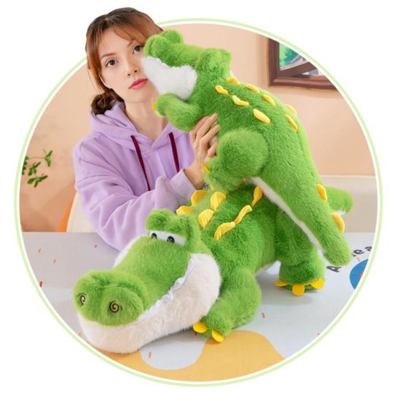 Large Crocodile Hugging Pillow Green Giant Stuffed Animal Doll Toy Soft Plush Body Pillow for Kids And Adults