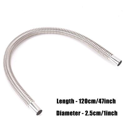 120cm Auspuffrohr Außendurchmesser 2,5cm Gasentlüftung + Schalldämpfer für Luft-Diesel-Standheizung Nicht Websta Für Auto LKW Bus Boot Autozubehör