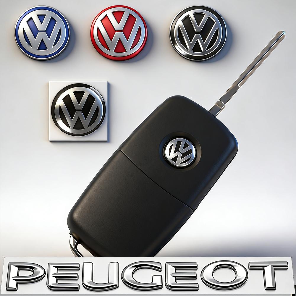5/10Pcs 14mm Car Remote Key Stickers Badge Emblem Car Accessories For VW Scirocco Polo T5 Passat b6 Golf mk5 Tiguan Jetta CC MK7 O444