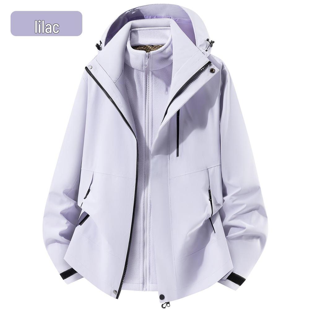 Men's New 2026 Three-in-One Fleece-Lined Detachable Mountaineering Jacket Set