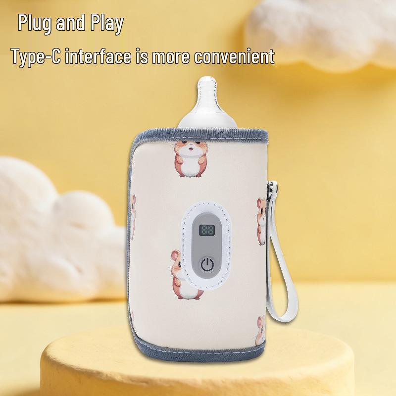 Universal Portable Baby Bottle Insulated Sleeve for Constant Temperature and Heating