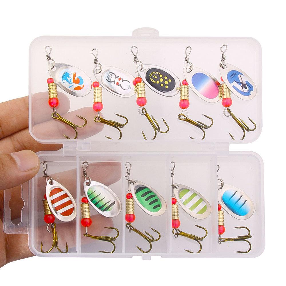 10Individual-packaged lure set for long-distance casting, micro-vibrating flat lures, bionic artificial bait, iron plate fishing a set