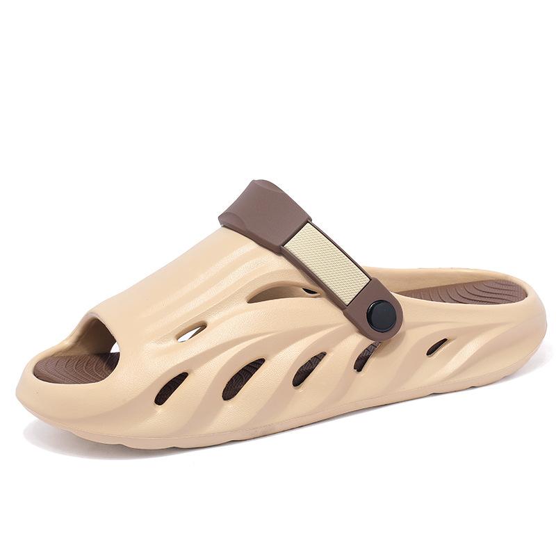 

Летние мужские пляжные крутые шлепанцы на толстой подошве, новые нескользящие уличные мужские шлепанцы 44-45