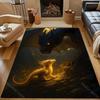 Black Dragon Golden Baby Dragon Pattern Rug Carpets for Bedroom Living Room Sofa Mat Creative Door Mat Cloakroom Home Decor