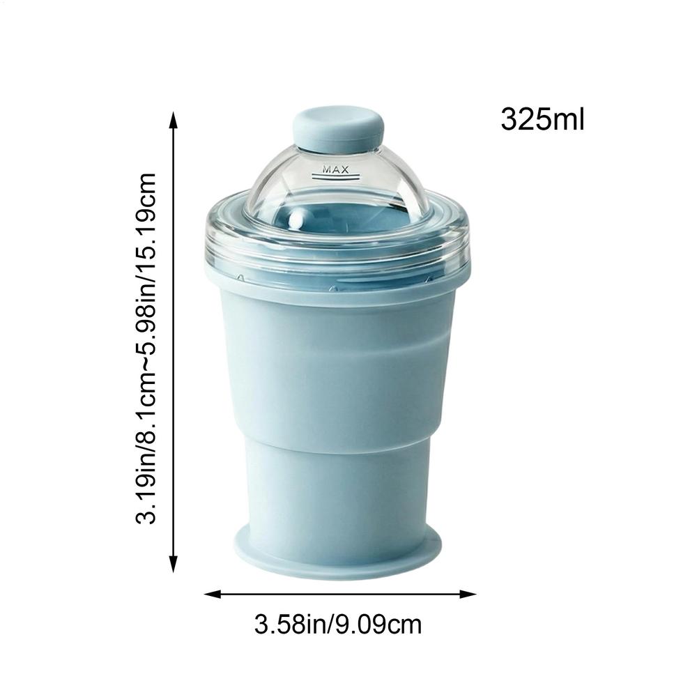 

Ice Ball Cup 2-in-1 Foldable Silicone Ice Ball Cup Reusable Portable Ice Sphere Mold with Straw Lid for Coffee Juice Drinks синий