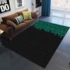 Gaming Style Carpet With Pixel Maze Geometric Patterns Modern Trendy Design Non Slip Rug For Living Room Bedroom Game Room