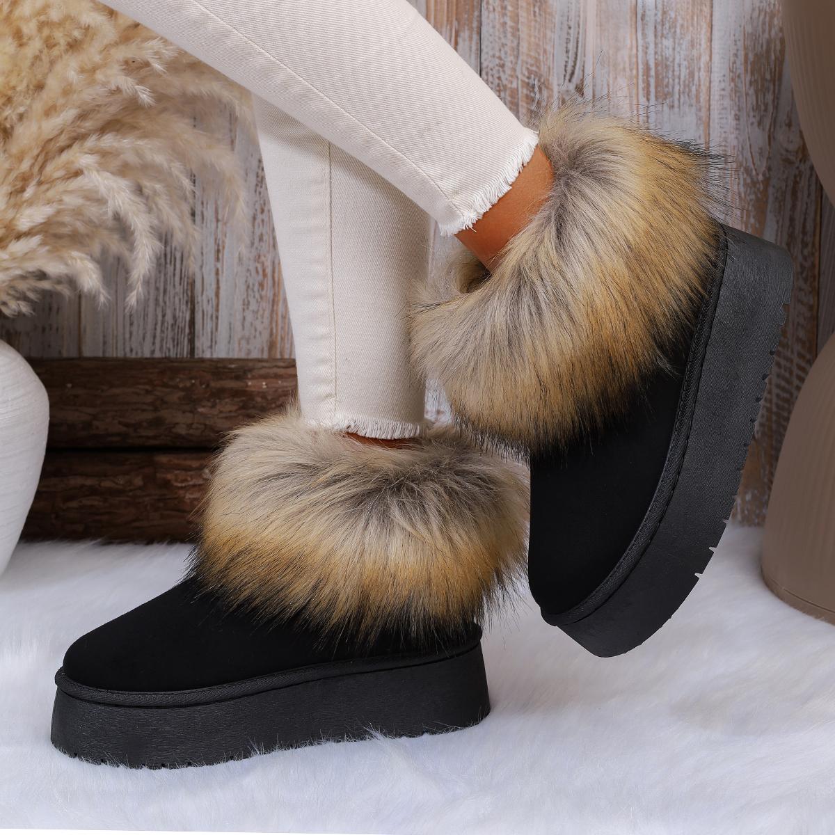 

Модный тренд Женские ботильоны Тренд Короткая голенище Хлопковые туфли Женские Теплые Удобные Нескользящие Зимние Сапоги Снежные Сапоги Зима Круглый нос Плоские ботинки 36 чёрный