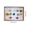 24TE Colors Natural Stone Collection Set Box Stone for Art Collection,Polished Stone Geological Teaching Tool