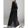 Spring and Summer Cotton and Linen Shirt Skirt Loose Irregular Shirt Cardigan Long Dress