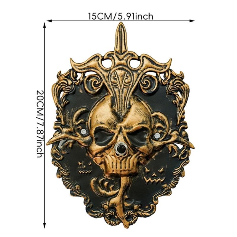 Alloys Halloweens Doorbells Features Frightening Effects Easyly Installation For Home Security And Spooky Decoration