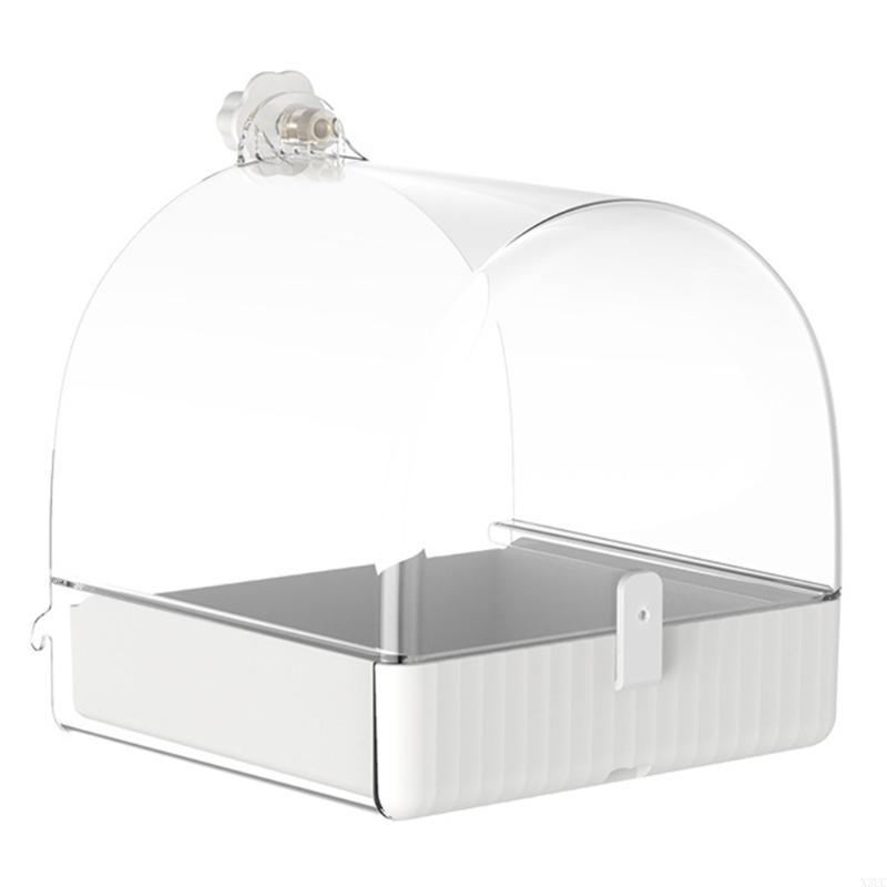 Pet Bird Bath Tub Parrot Shower Box Parrot Bathtub with Bottom Drawer X3UC