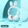 Heart-Shaped LED Bluetooth Headphones with Long Mic and Rabbit Ear Headband KE-11 for Girls