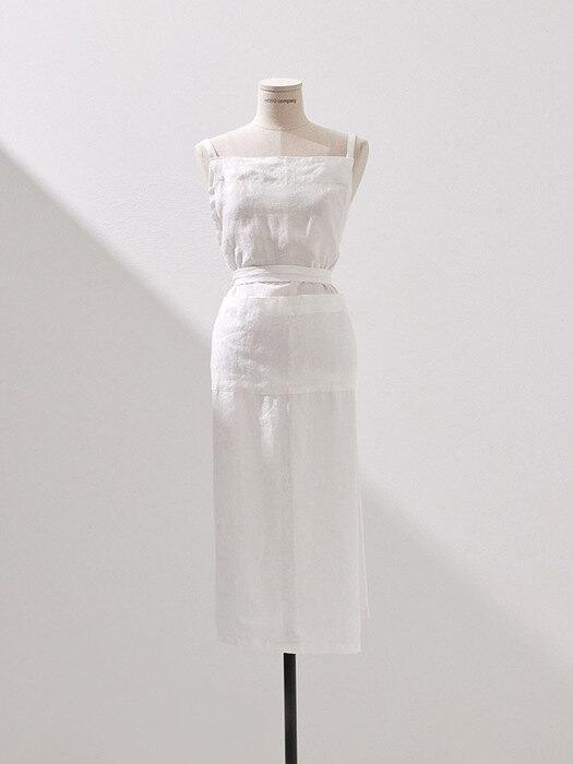 comma,c premium linen apron (9 colors) oatmeal