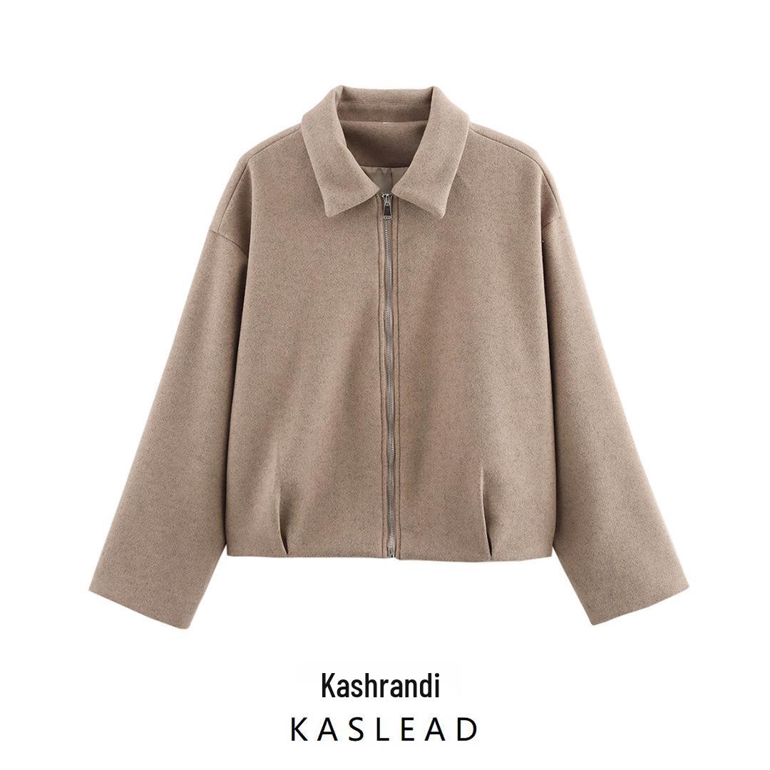 

2025 Spring European & American Women s Fashion Tweed Zipper Jacket - Chic & Versatile M