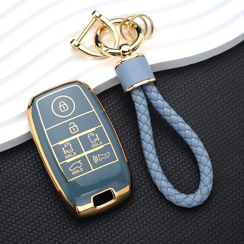 6 Buttons Remote Control Shell Fob Key Case Protection Skin for KIA Sedona Grand Carnival Sorento TPU Car Key Cover Holder