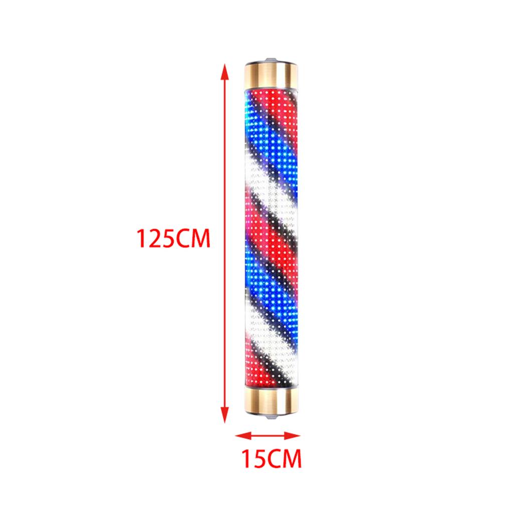 Rotating Barber Rod Lights Barber Shop Pole Waterproof Hair Salon Indoor Neon Signs Wall Mounted Hairdressing Stripes Lights