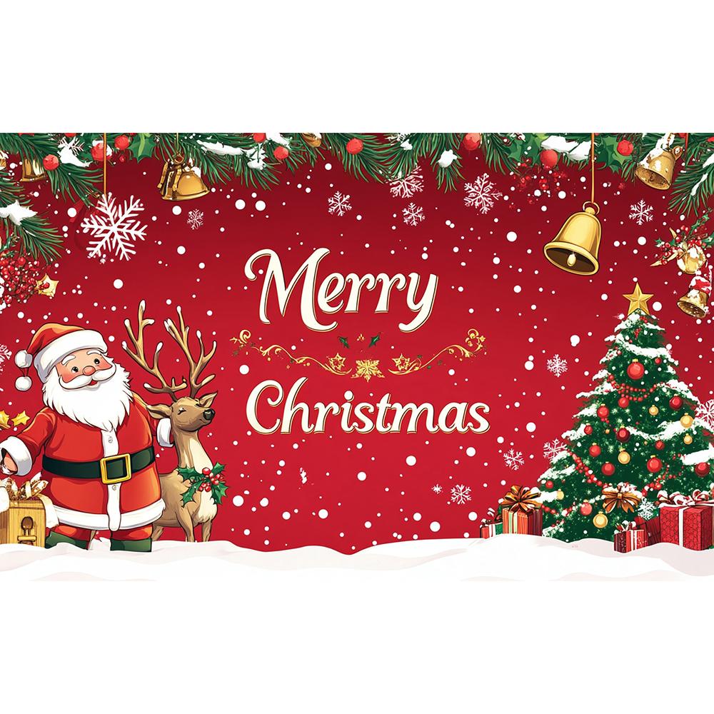 Merry Christmas Banner Christmas Home Decoraton 2025 Cristmas Party Decor Xmas Photography Background Props Happy New Year 2026