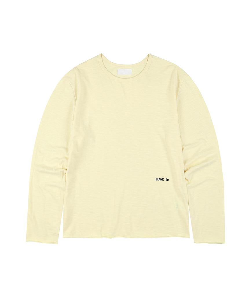 EEERRR Blank Er Cutting Slub Crop Long Sleeve (3 Colors)