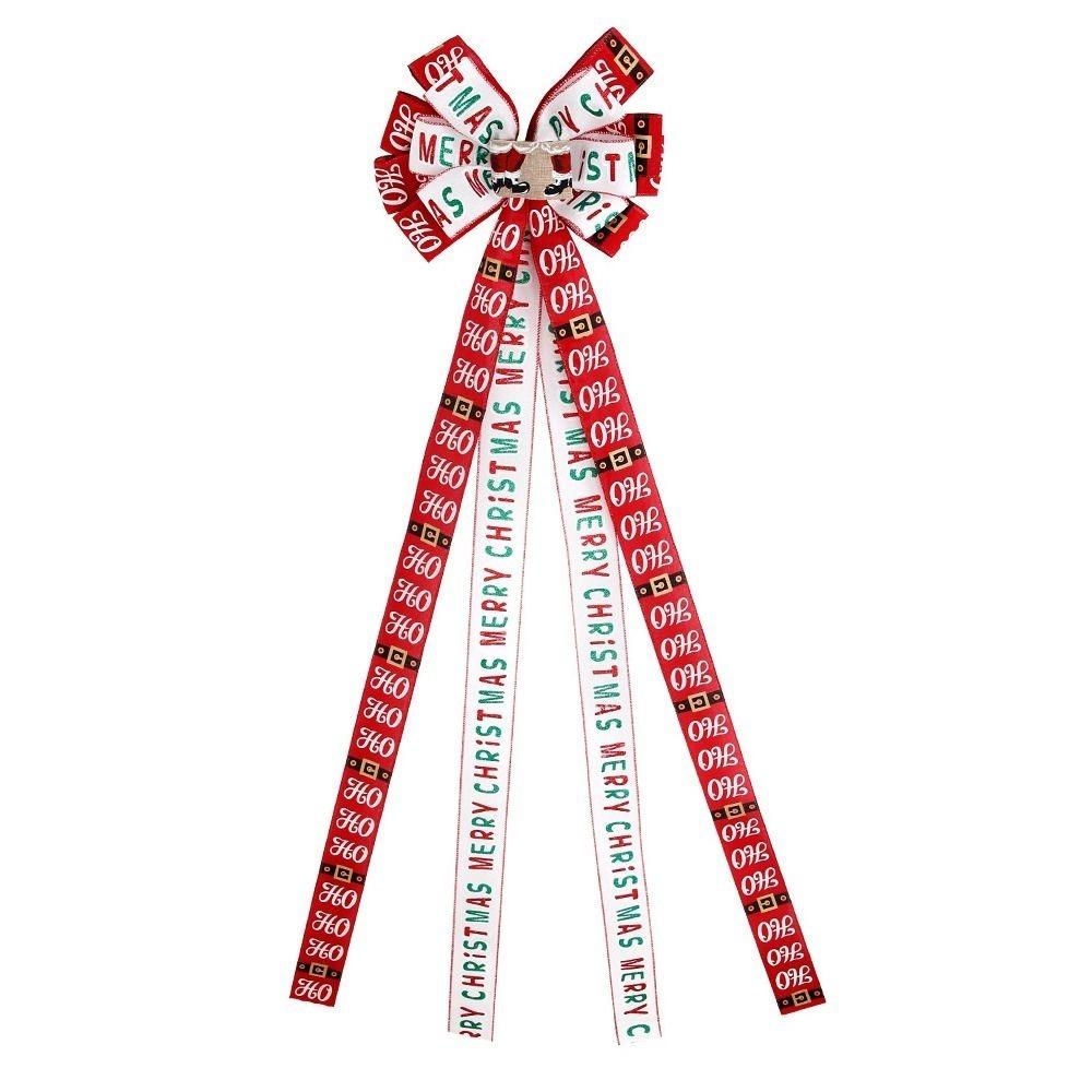 

Большой размер бант елочное украшение Reuasble Новогодний бант подвесной рождественский кулон двухслойное подвесное украшение